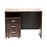 Picture of Huimei BT-100 Office Table With Movable Drawers - Brown Color