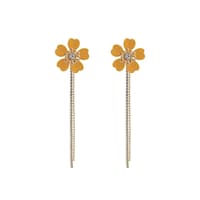 Picture of New Colorful Flower Earring Long Tassel Earring Spring Flower Earring