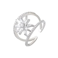 Picture of 2020 Zircon Trendy Adjustable Star Ring Made With Cubic Zircon Rings