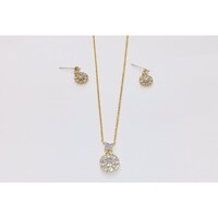 Picture of Neoglory Circle Zirconia Necklace With Earrings