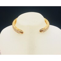 Picture of 18K Gold Plated Cubic Zirconia Bangle