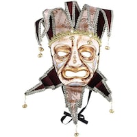 Picture of Daweigao Carnival Angry Face Mask - M7686, Beige And Brown