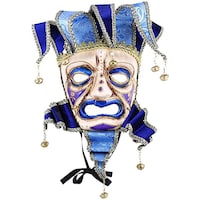 Picture of Daweigao Carnival Angry Face Mask - M7686, Blue And Beige