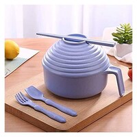 Picture of Lunch Box With Set Of Chopstick, Fork And Spoon, Blue