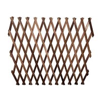 Picture of Portable Expandable Wicker Wooden Fence, 6 Pieces, Brown