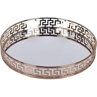 Picture of Yatai Decorative Metal Mirror Tray, Gold