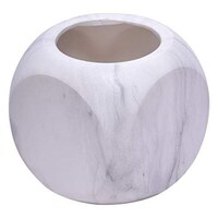 Picture of Modern Marble Round Ceramic Vase, White