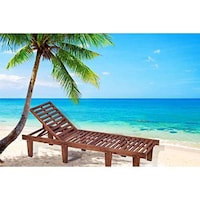 Picture of Yatai Acacia Wood Sun Lounger with Cushion
