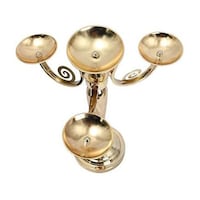 Picture of Four Arms Fancy Metal Tealight Candler Holder, 46cm, Gold