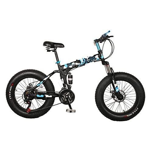 Shop Vlra VLRA Mountain Folding Disc Brake Bicycle 20 Inch Black & Blue ...
