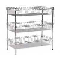 Picture of Takako 3 Level Small Chrome Coated Wire Basket - Silver