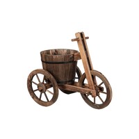 Picture of Ling Wei Tricycle Shaped Wooden Flower Pot, Brown