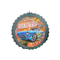 Picture of Road Trip Round Wall Décor Plaque