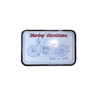 Picture of Harley Davidson Wall Décor Plaque, Blue/Black 40X40X3cm