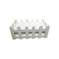 Picture of Wooden Fence for Artificial Plants, White