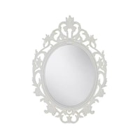 Picture of Oval mirror, White 67x53cm