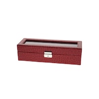 Picture of 6 Compartment Watch Box Organizer, Brown