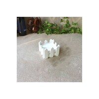 Picture of Flower Planter Fence Storage Holder, White