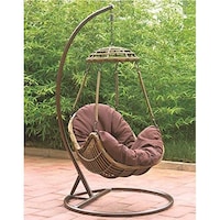 Picture of CFC Rattan Garden Hammock Swing Chair, Brown