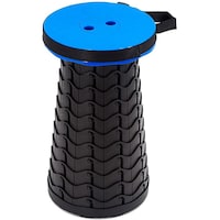 Picture of Portable Telescopic Retractable Outdoor Stool , Black & Blue