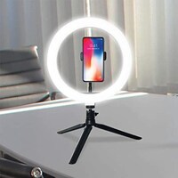 Picture of LED Ring Light Studio Dimmable Lamp Tripod Stand, White