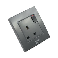 Picture of G&T 13 AMP Single Switched Socket - Black