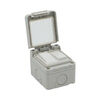 Picture of Waterproof 2 Gang Switch - Gray & White