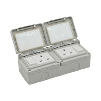 Picture of Waterproof 13A Double Socket - Gray & White