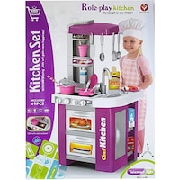 Picture of Children Electronic Pretend Toy Kitchen Role Play Set, Violet