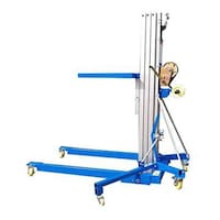 Picture of Portable Aluminum Manual Aerial Winch Lifter Work Platform, 300kg