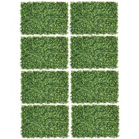 Picture of Dearhouse 8 Pack Artificial Boxwood Panels Topiary Hedge Plants Artificial Greenery Fence Panels For Greenery Walls,Garden,Privacy Screen,Backyard And Home Decor