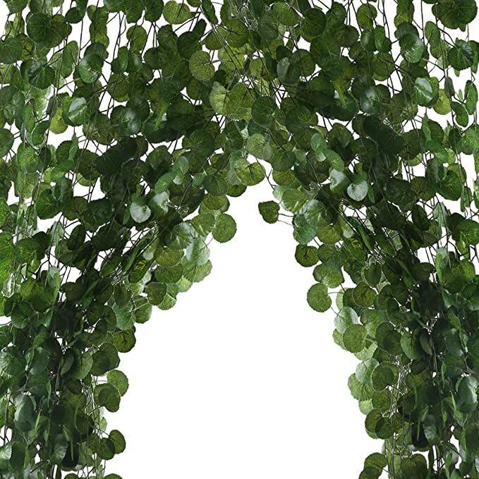 12 Pcs 2.1m Simulation Ivy Leaf Fake Vine Artificial Hanging