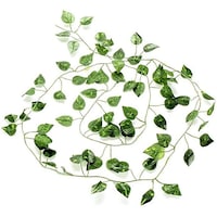 Picture of Artificial  Vivid Vine Rattan Leaf Decoration, Green, 1.8 m, 12 pcs