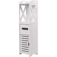 Picture of Dealmux Bathroom Floor Cabinet Storage Organizer White