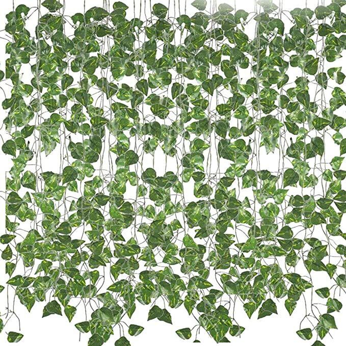 Shop Ailanda Artificial Vine Silk Ivy Leaf Garland, 168 ft, 24 pcs ...