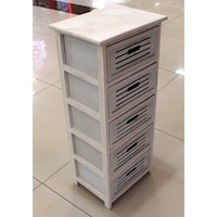 Picture of Creative Home Multipurpose Wooden Cabinet, X24-C, 5 Drawers, White