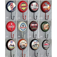 Picture of American Vintage Beer Cover Wall Hook Clothes And Hats Hook Clothing Store Personality Hook Iron Art Wall Creative Decoration 16X10Cm
