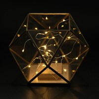Picture of DZ Creative Hexagonal Shaped LED Glass Display Box, Clear