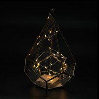 Picture of DZ Creative Diamond Shaped Glass LED Display Box, Clear