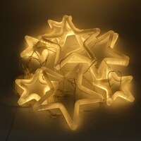 Picture of Da Zhong Star Shaped Curtain String Lights, 3 m, Warm White
