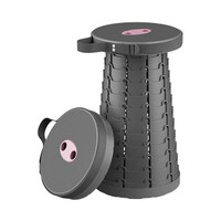 Picture of Portable Outdoor Retractable Telescoping Stool, Black