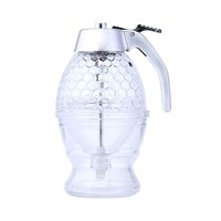 Picture of LIHAN Honey Dispenser,Syrup Dispenser, Acrylic Honey Dispenser with ，Beautiful Honeycomb Honey Jar, Honey Jar With Stand