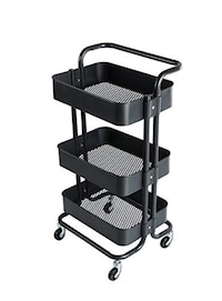 Picture of Metal Net Trolley with 3 Compartments, MB-63095, Black