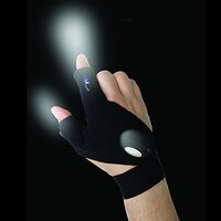 Picture of Bright LED Fishing Glove Torch Flashlight, Black