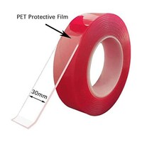 Picture of Double Sided Reusable Nano Adhesive Tape, Red, 3 m