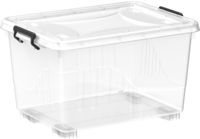 Picture of Takako Medium Transparent Plastic Box With Cover - 64x49x39