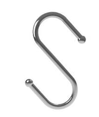 Picture of Takako Small S Shaped Chrome Coated Hook, Set of 12