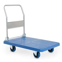 Picture of Takako  65x110cm Foldable Handle Plastic Trolley 5 Wheels, Blue
