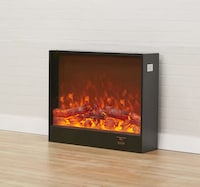 Picture of Built In Electric Fireplace With Remote Control, Black, AM70