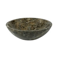 Picture of Round Bowl Ceramic Countertop Washbasin, Dark Emprador